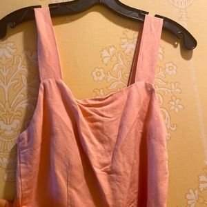 Pink romper with belt